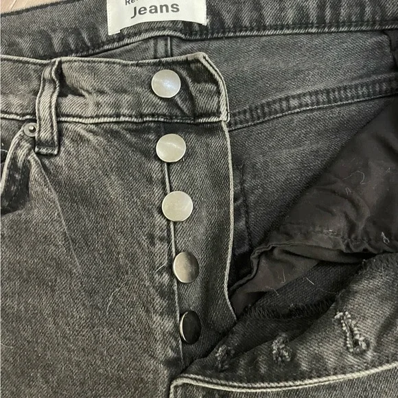 Womens Reformation Black High Rise Jeans - Picture 2 of 5